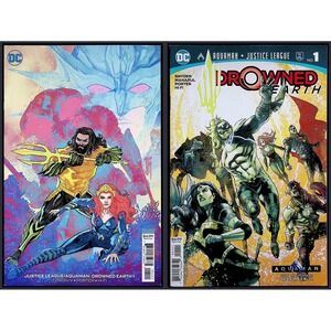 Justice League Aquaman Drowned Earth #1 Variant Lot 2018 Snyder Manapul 2x Lot